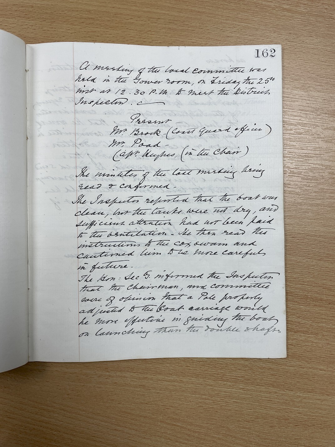 Minutes of the meeting