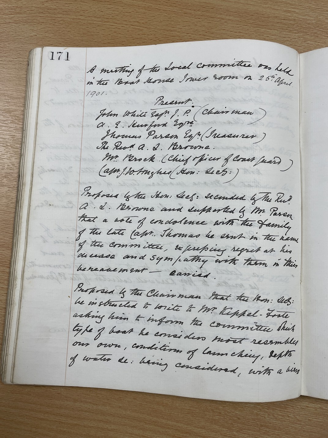 Minutes of the meeting