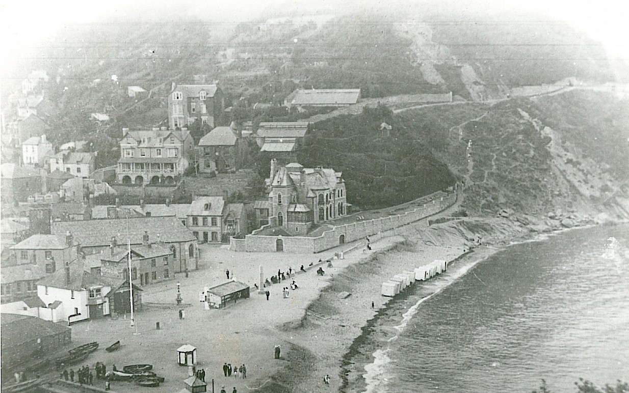 The lifeboat house viewed from a high elevation