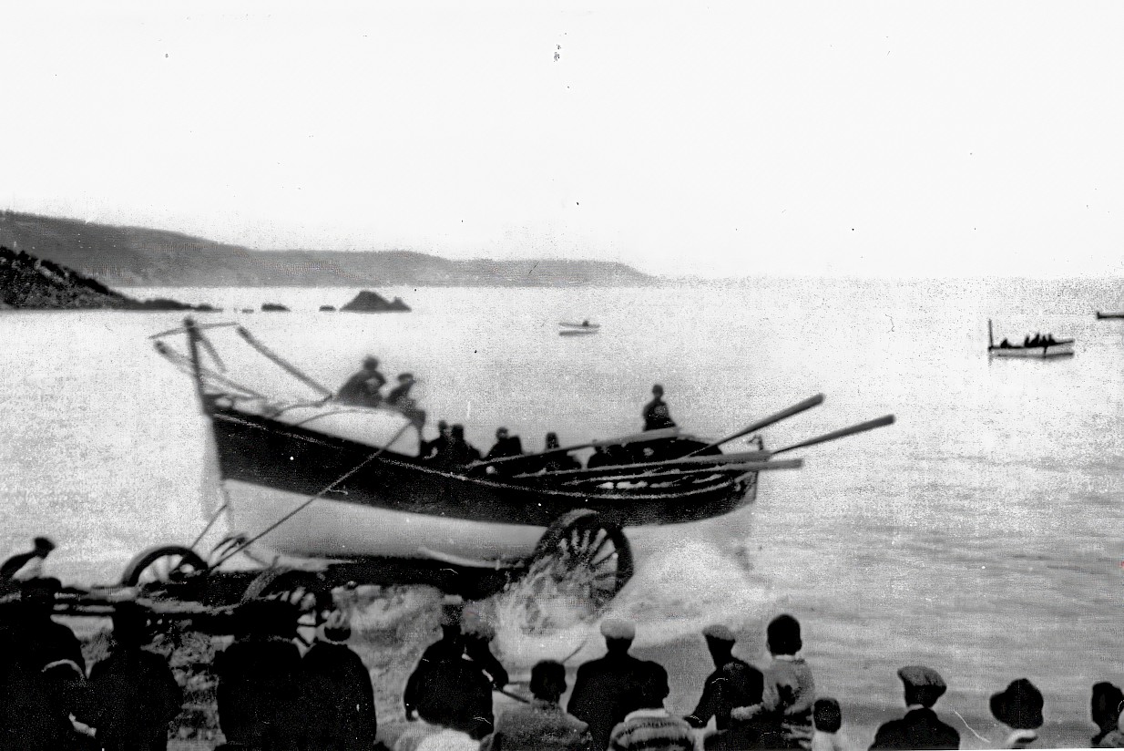 Ryder launch viewed from shore