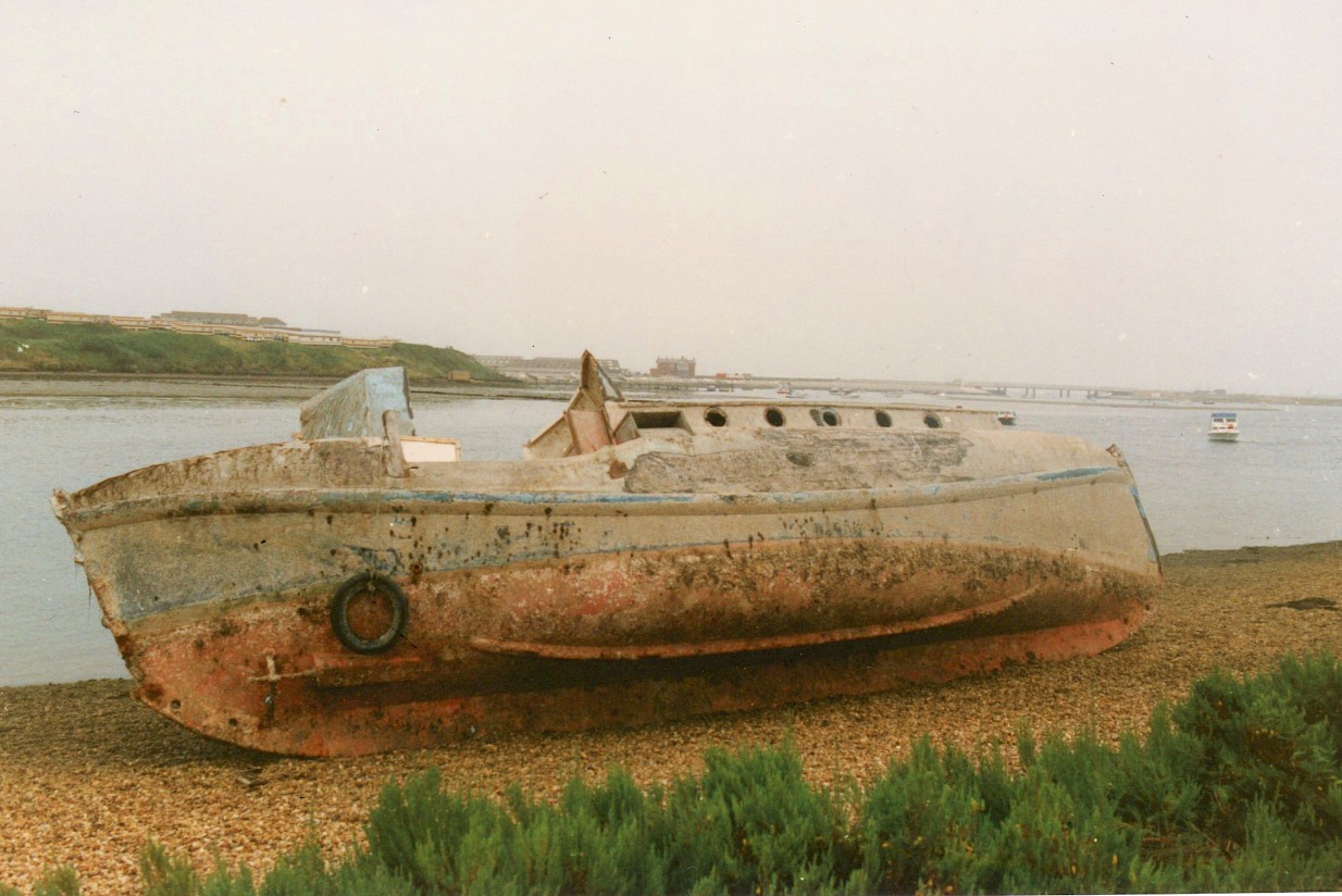 Colour shot of Ryder in a state of dereliction