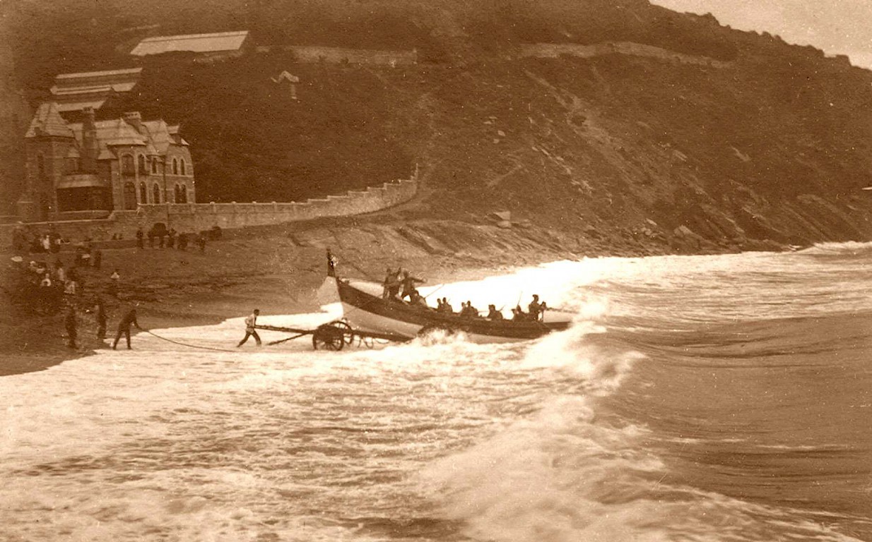 Boys Own No. 1 is launched into the sea